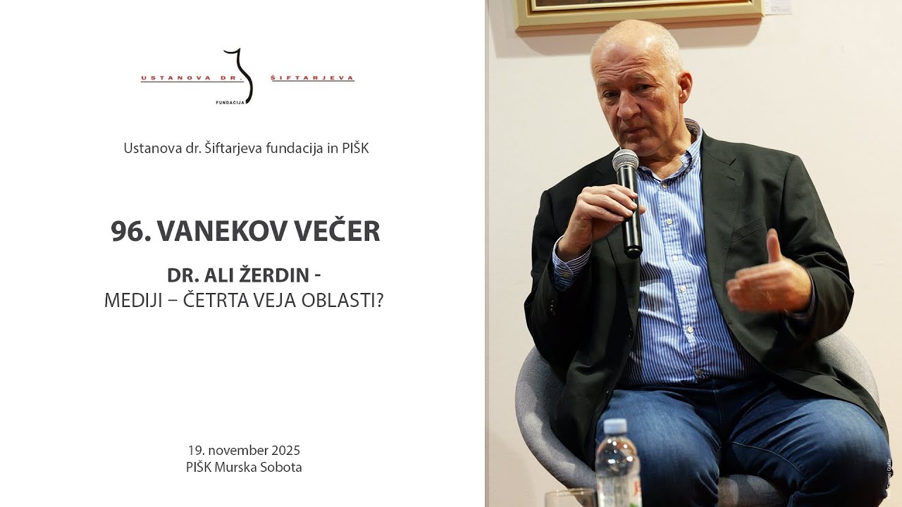 96. Vanekov Večer: Dr. Ali Žerdin (19.11.2025)