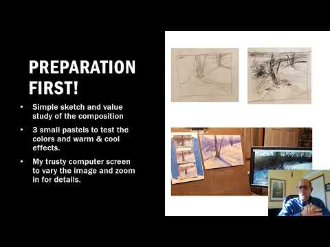 "Radiance" winter landscape pastel painting