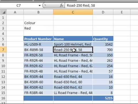 Table Formula – Further details