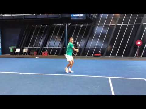 Michal Motyka hitting some backhands