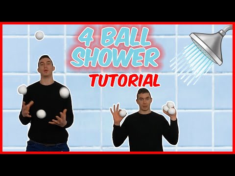 How to Juggle The Four Ball Shower | 4 Ball Juggling Tutorial