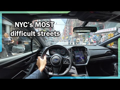 How to drive on NYCs MOST difficult streets (POV) (6 speed manual)