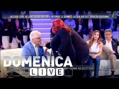 Domenica Live - 14 maggio 2016 - Il dietologo Lemme preso a schiaffi per una parola di troppo
