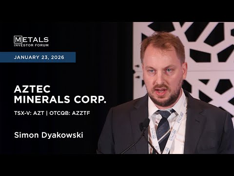 Simon Dyakowski of Aztec Minerals presents at Metals Investor Forum in Vancouver