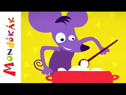 Kását főz a kisegér (Gyerekdalok és mondókák, rajzfilm gyerekeknek)