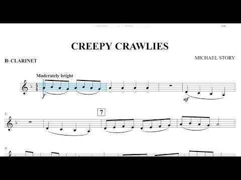 Creepy Crawlies (Michael Story) Bb Clarinet Play Along