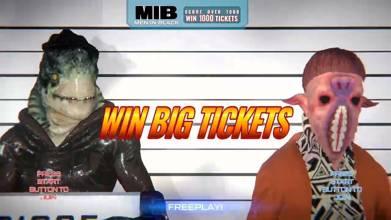 SEGA PC ARCADE = MEN IN BLACK 2021 TICKET LIGHTGUN SHOOTER MOBILE  THING ... 2025 TEKNOPARROT SUB