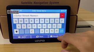 Input post codes to search destination in LOVPOI Sat Nav GPS Navigation