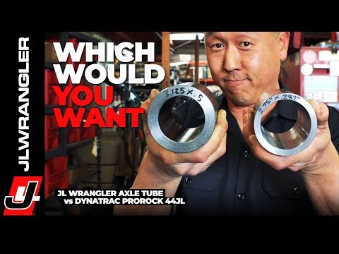 Jeep JL Wrangler Front Axle Dana Tubes Compared to a Dynatrac ProRock 44