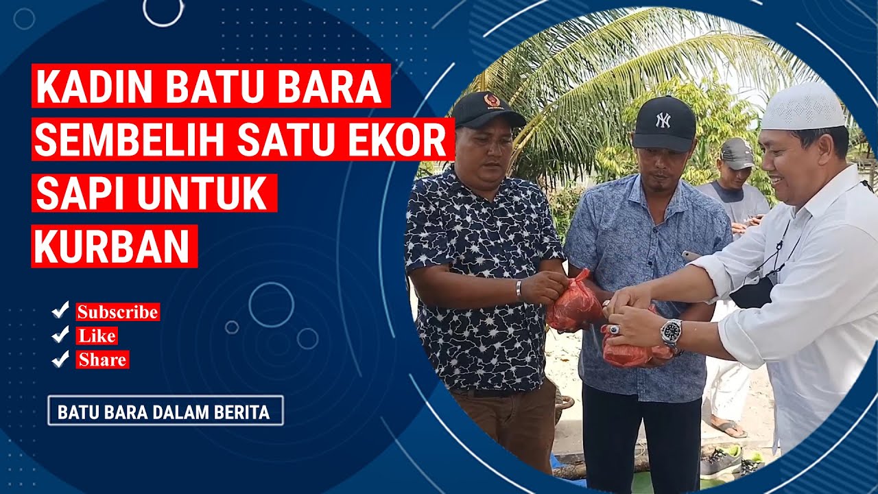 KADIN BATU BARA SEMBELIH SATU EKOR SAPI UNTUK KURBAN