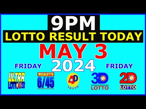 Lotto Result Today 9pm May 3 2024 (PCSO)