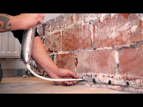 Injecting a wall against rising damp