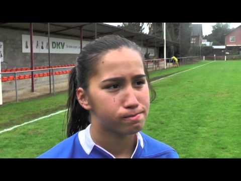 Jasna Djordjevic na de wedstrijd Eva's Tienen - WB Sinaai girls op 14 09 2013