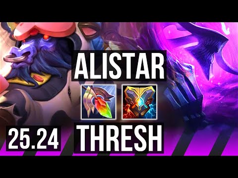 ALISTAR & Yunara vs THRESH & Aphelios (SUP) | KR Master | 25.24