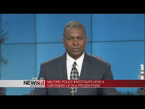 Car found submerged in icy Milford pond