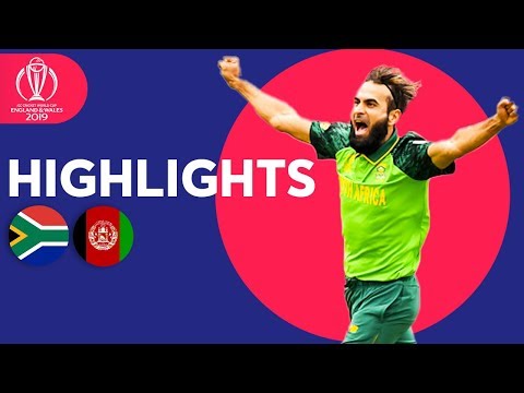 Imran Tahir Takes 4! | South Africa vs Afghanistan - Match Highlights | ICC Cricket World Cup 2019