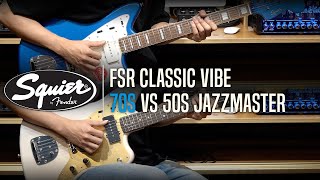Video thumbnail for Squier FSR Classic Vibe 70s VS 50s Jazzmaster Review (No Talking) by Music Force Official