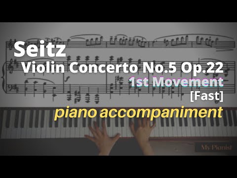 Seitz - Violin Concerto No.5, Op.22, 1st Mov: Piano Accompaniment [Fast]