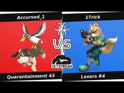 Quarantainment 43 Losers R4 - Accursed_1 (Duck Hunt) Vs. 1Trick (Fox) Smash Ultimate - SSBU