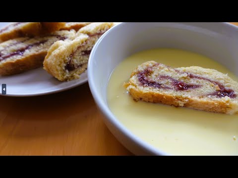 Suet-Free Jam Roly Poly and Homemade Custard. | ChunsBuns