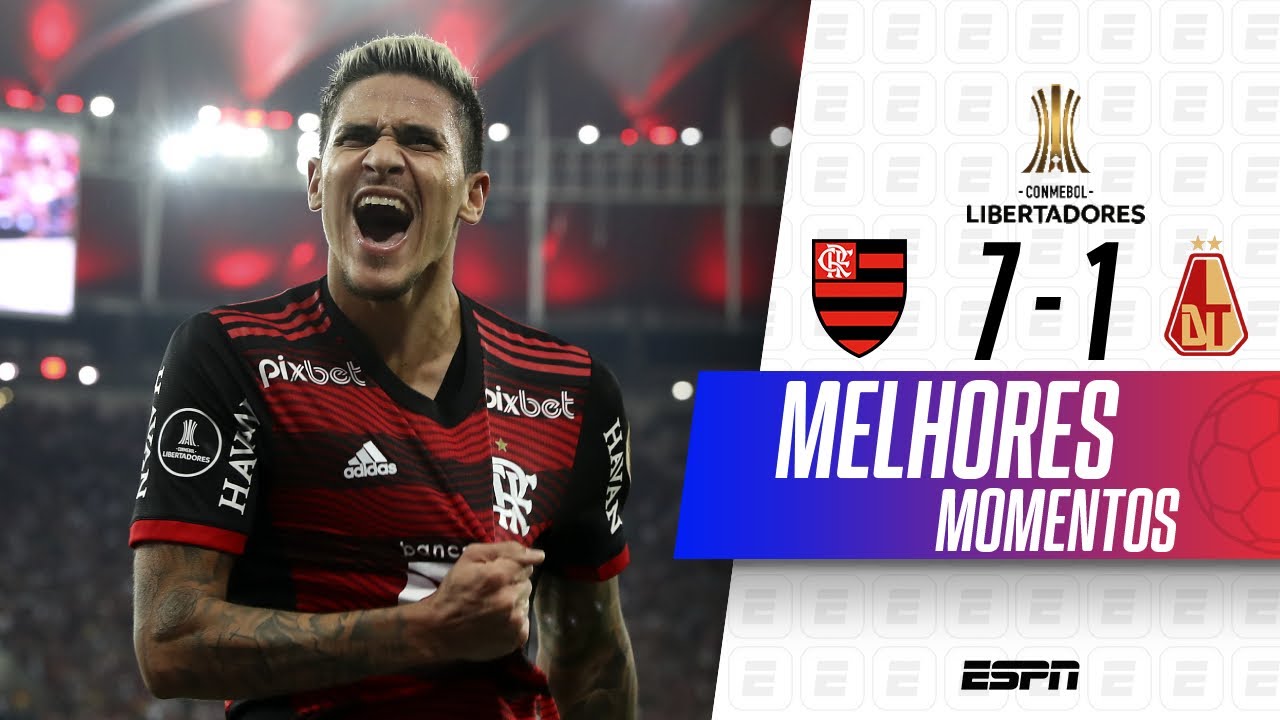 FLAMENGO HUMILHA TOLIMA, FAZ 7 A 1 COM SHOW DE PEDRO E AVANÇA VOANDO NA LIBERTADORES