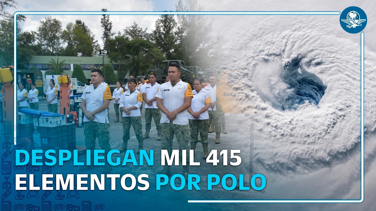 Defensa alista a mil 415 elementos y equipo especializado ante efectos del huracán Polo