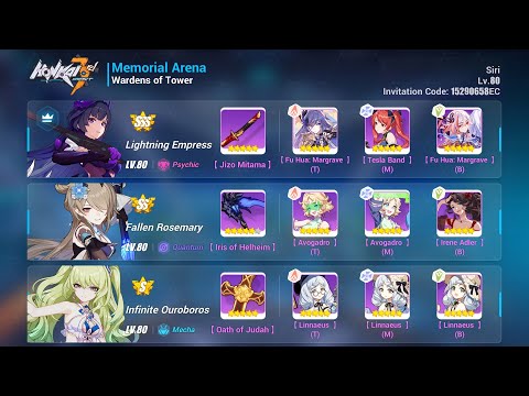 Honkai Impact 3 SEA | Memorial Arena Master | Wardens of Tower 38272/31893 | LE FR IO