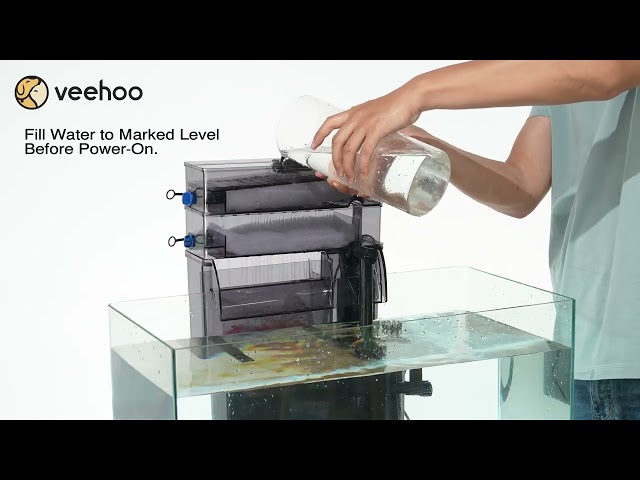 Veehoo Double Dry-Wet Aquarium Filter with Rainfall Aeration