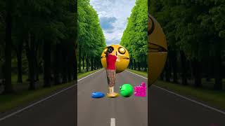 wait me jump on new  colour monster Pac-Man vs Big monster Pac-Man #shorts #youtubeshorts