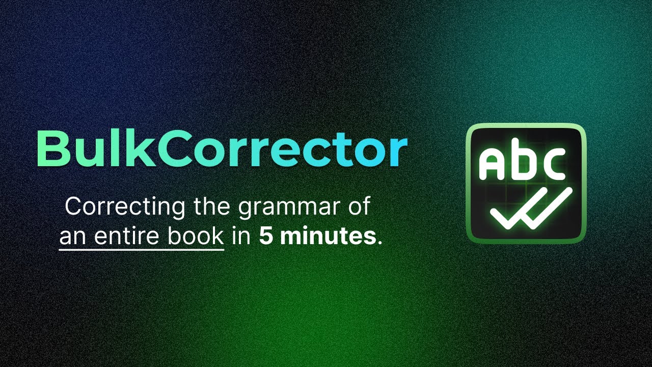 BulkCorrector demo video