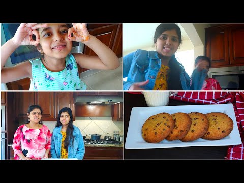 Lockdown Kids Fun Vlog | Bloopers | Chocolate Chip Cookies Recipe | usa tamil vlog | tamil vlog