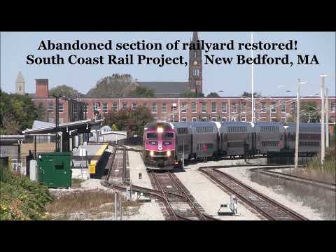 Abandoned railyard track rebuilt: Wamsutta Yard before & after - New Bedford, MA - 2021 vs. 2024