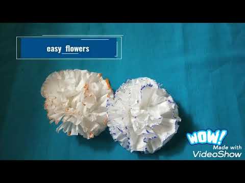 Easy tissue paper flowers/easy to at home