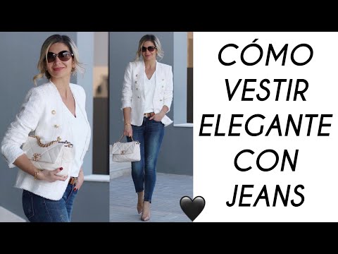 COMO LUCIR ELEGANTE CON JEANS | TENDENCIAS DE MODA VISTE ELEGANTE OUTFITS CON PANTALONES 2022