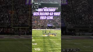 Will Reichard 62 yard FG breaks the state record for the longest NFL field goal Vikings Bengals
