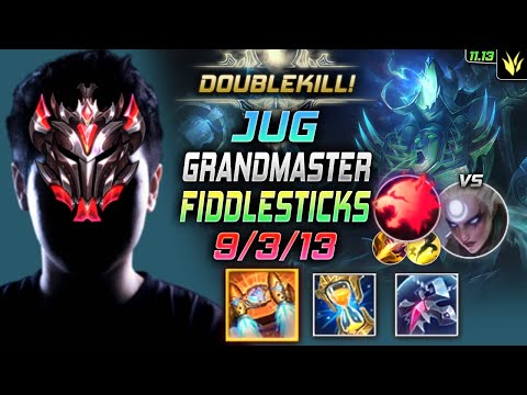 GrandMaster Fiddlesticks Jungle vs Diana - 천상계 장인 정글 피들스틱 템트리 룬 존야 포식자 フィドルスティックス - LOL KR 11.13