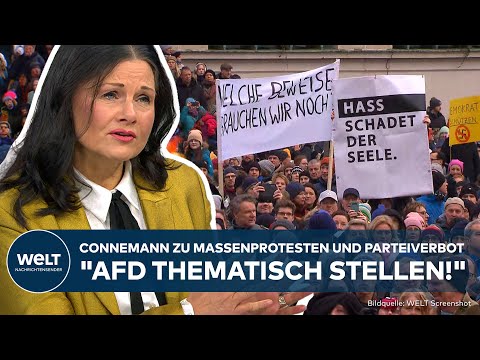 MASSENPROTESTE IN DEUTSCHLAND: "AfD thematisch stellen!" Gitta  Connemann zu Parteiverbot
