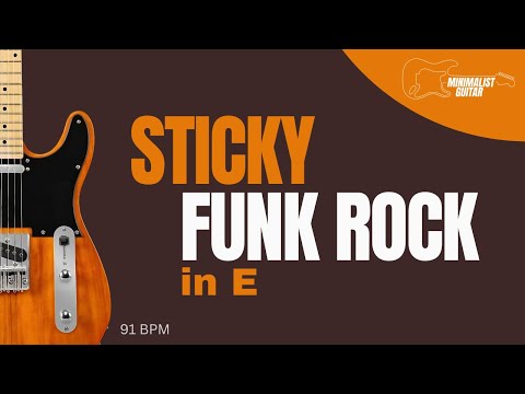 Sticky Funk Rock | Backing Track Jam in E MINOR | 91 BPM