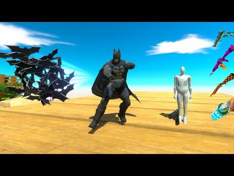 BATMAN + FPS AVATAR JURASSIC PARK RESCUE MISSION - Animal Revolt Battle Simulator