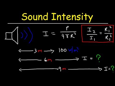 Sound Intensity Physics Problems & Inverse Square Law Formula