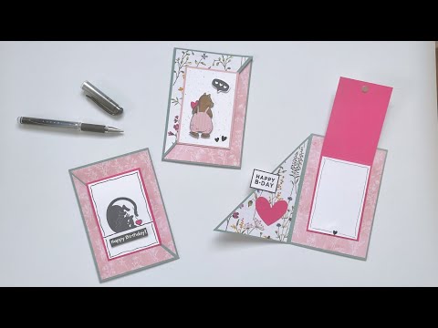 Tutorial Diagonal Fun Fold Card