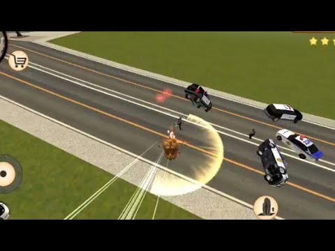 Stone monster fight with police in//stone giant