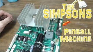 Repairing Data East's 1990 Original THE SIMPSONS Pinball Machine - Power Supply W/ Hole Burnt In It!