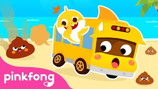 Yellow Bus | Baby Shark&#39;s Bus Play | Wheels on the Bus | Car Song &amp; Cartoon | Pinkfong Baby Shark