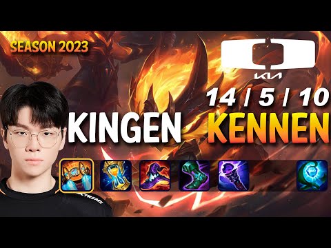 DK Kingen KENNEN vs JAX Top (ft. Deft, Teddy, Delight) - Patch 13.23 KR Ranked