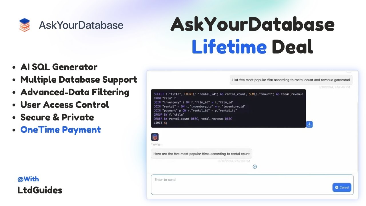 AskYourDatabase Lifetime Deal - The Best AI-Powered Database Tools in 2026