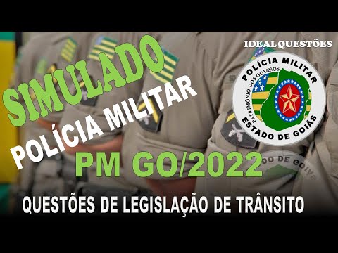 SIMULADO PM GO/2022- POLÍCIA MILITAR DE GOIÁS  - QUESTÕES DE LEGISLAÇÃO DE TRÂNSITO