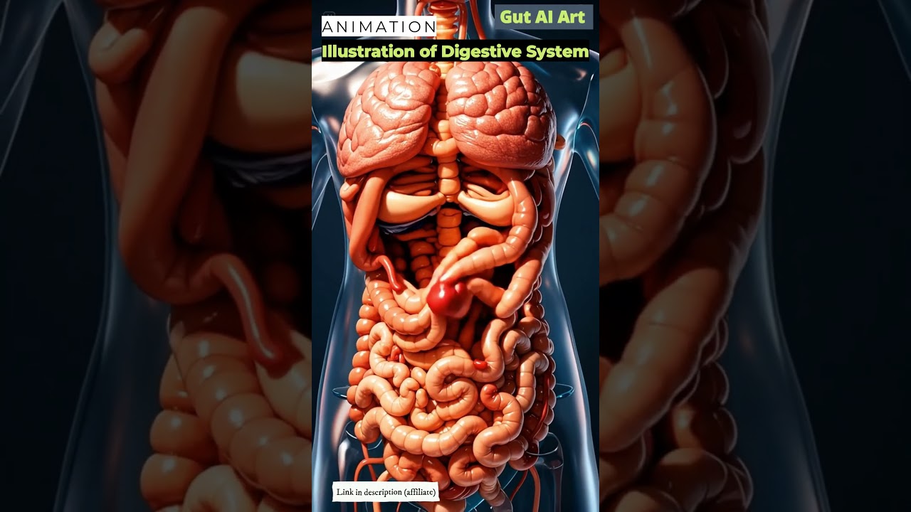 Digestive System Animation | Gut AI Art | 277