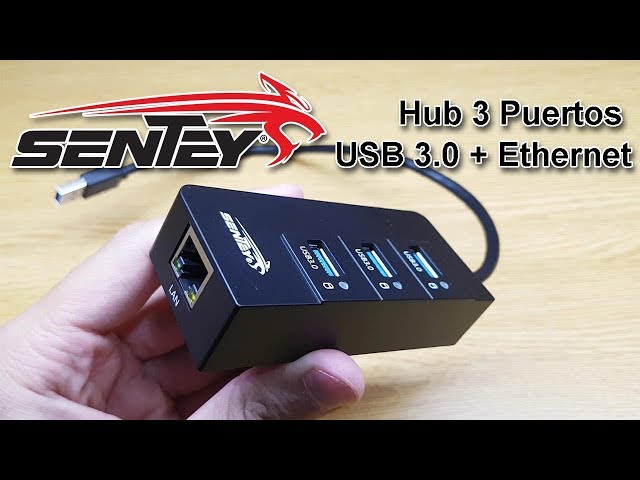 Vídeo relacionado con Amazon Basics Adaptador con 3 puertos USB 3.0 y 1 puerto Gigabit Ethernet RJ45, 3 USB A + 1 RJ45, negro