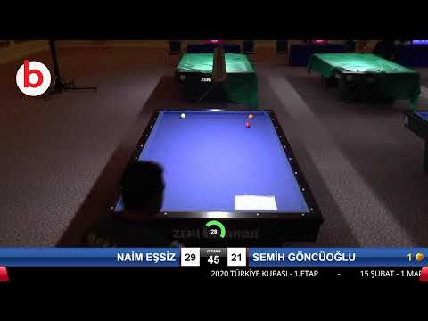 NAİM EŞSİZ & SEMİH GÖNCÜOĞLU Bilardo Maçı - 2020 TK 1.ETAP ANTALYA-6.ÖN ELEME